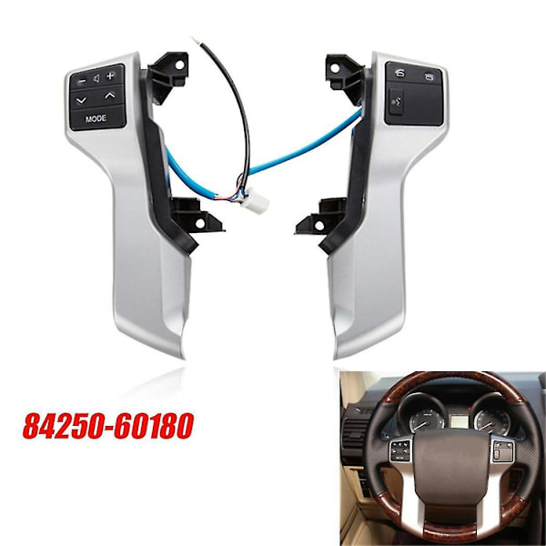 Bil Multifunksjonsratt Bryter Kontroll Cruise Lydknapp 84250-60180 For Prado Land Cruiser 2009-2013