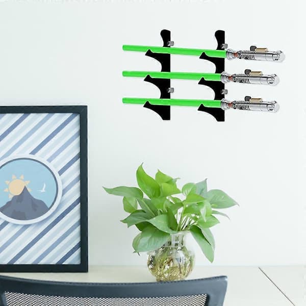 Lightsaber Hållare Tre Lager Väggfäste Lightsaber Display Rack Akryl Light Saber Displayställ,