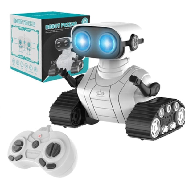 Fjärrkontroll Robotleksaker Med LED-ögon & Musik Designad Med Vinkande Armar
