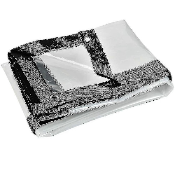 Vedenpitävä pressu silmukoilla, läpinäkyvä pressu, 2x3 M-- (hy)