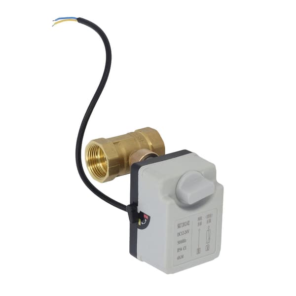 DN25 2-veis messing kuleventil normalt lukket elektrisk kuleventil 1in rørgjenge DC12?24V