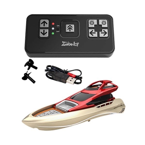 Mini Rc Båt Leker for Barn 2.4G Fjernkontroll Speedbåt Høyhastighets Radiostyrt Skip Elektrisk Modell Badeleker
