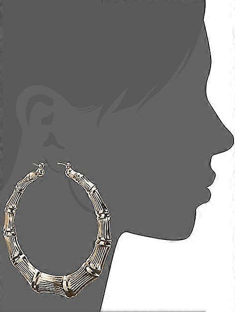Metal Hoops Naisten Bambukehät, Kulta, 3.5\"
