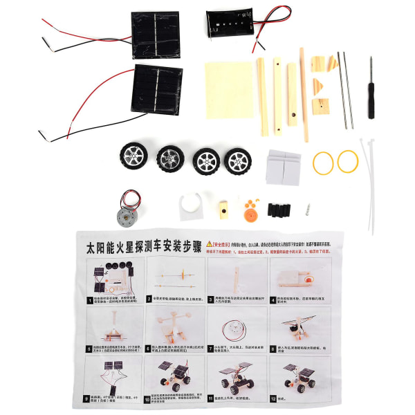 DIY Solar Power Science Car Educational Electric Motor Assembly Science Experiment Solar Power Car Kit