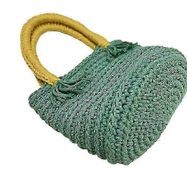 Lille hæklet mulepose til kvinder Sommer mesh vævede håndtasker Strand Hobo taske