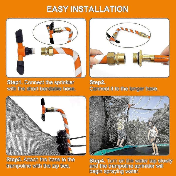 Barnetrampolinesprinkler, vanntivolisprinklertilbehør, roterbar