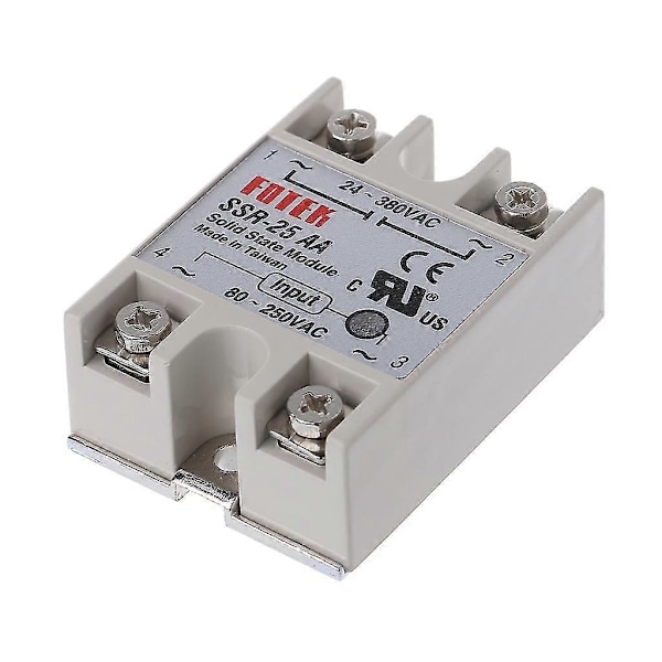 Kiinteän tilan relemoduuli SSR-25 AA 25A 250V 80-250V AC tulo 24-380V AC lähtö