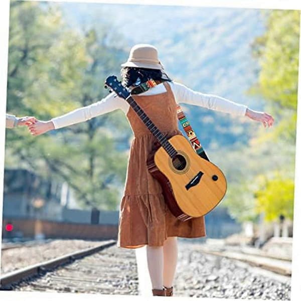 Nationell Stil Gitarrrem Akustisk Gitarr Elektrisk Gitarr Universal Rem Retro Tillbehör Broderad