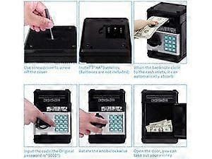 Bank ATM Elektronisk Sparegris Safe med Kode for Barn