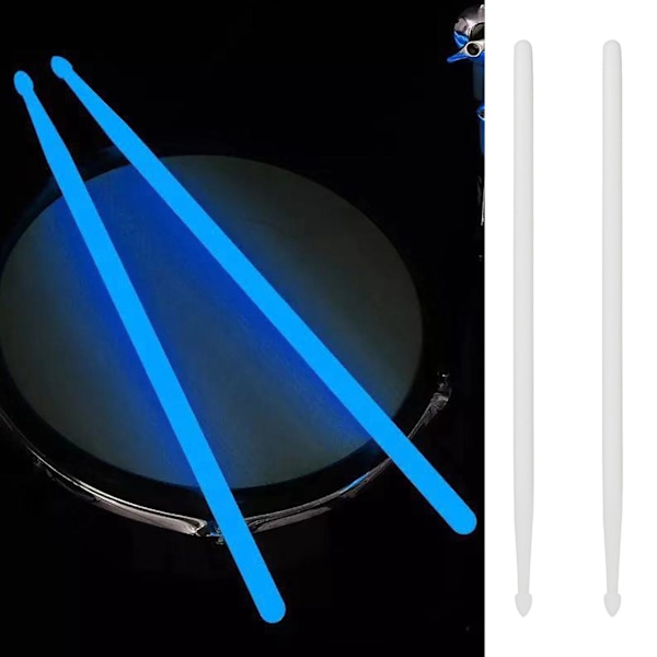 1 Par 5A Lysande Trumstockar Trumset Fluorescerande Trumstockar Jazz Trumstockar Scen Glöd i Mörker