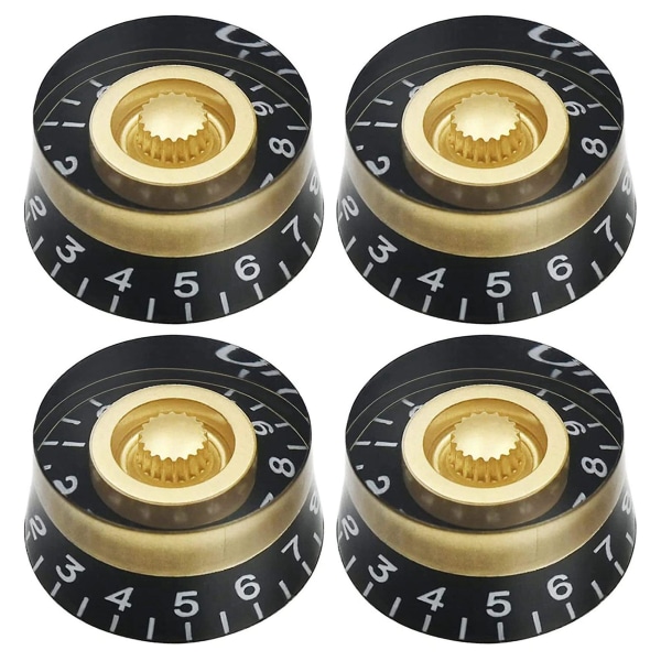 8 stk. Volumen Tone Speed Control Knapper til LP-Style Elguitar Dele, Transparent Guld