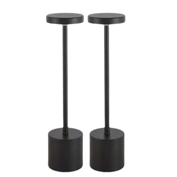 2 stk. Trådløs Bordlampe 800mAh Oppladbare Batteridrevne Lamper 3 Farger Trinnløs Dimming LED Trådløse Utendørslamper