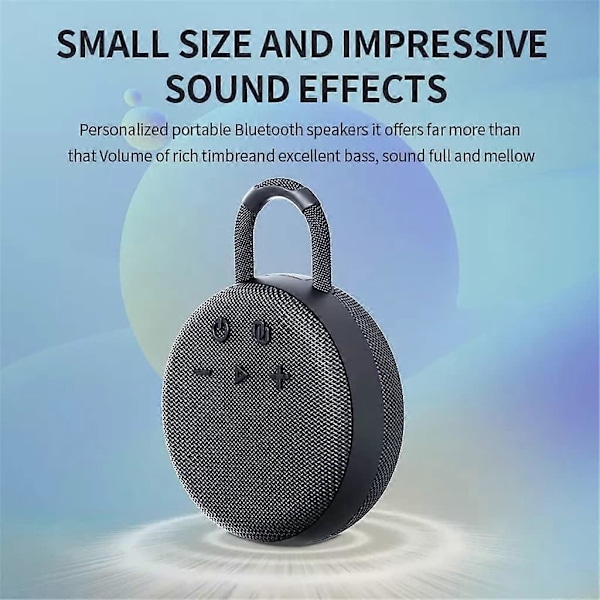 5W Bärbar - Kompatibel Högtalare Bas med Subwoofer Högtalare Vattentät Stereo Ljudspelare