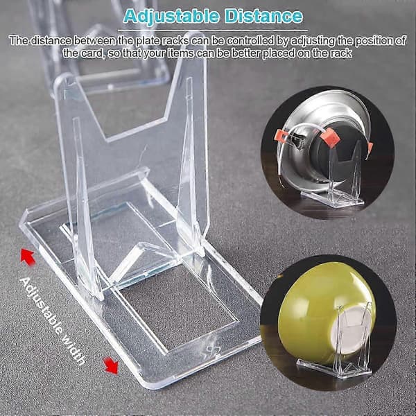 12 stk. Klar Plast Display Stativ, Klar Display Stativ Justerbar Klar Akryl Plast Display Stativer Staffeli Multifunktionel Display Holder