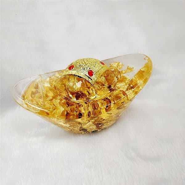 1 st Simulerad Guld Ornament Skrivbords Prydnad Göt Hantverk Guld Göt Dekor