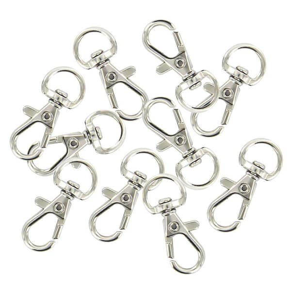 120 st Karbinhakar med Swivel Nyckelring Silverfärg