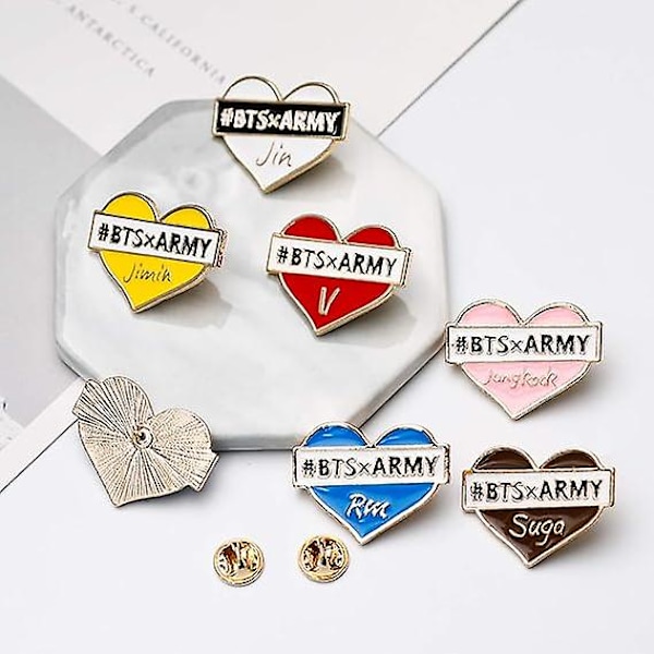 Bts Brosch Set Bts Army Bangtan Söt Emalj Slagstift För Barn Kvinnor Kläder Ryggsäck Bts Gåva