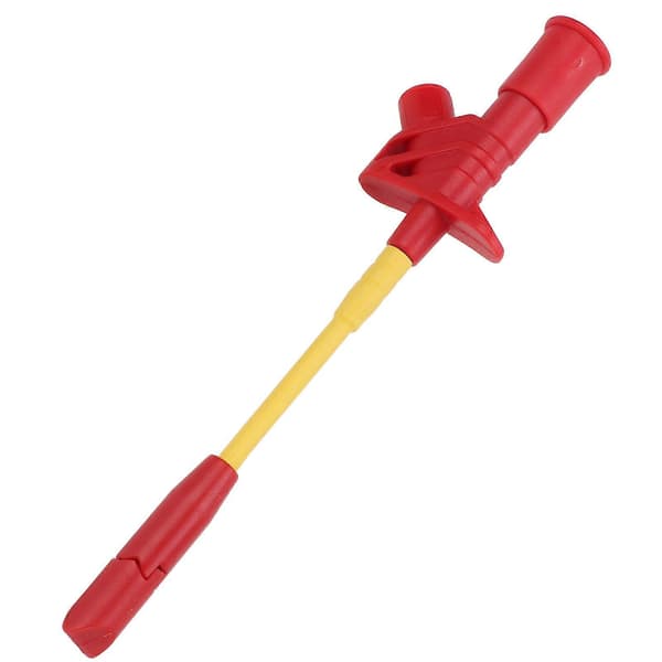 Testhage Multimeter Mini Grabber Rustfri Stål Probe til Bilreparation 4mm Socket J.30019Red