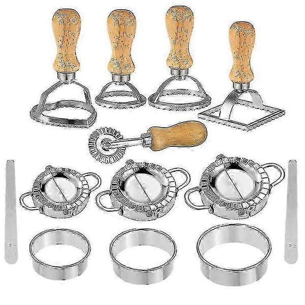 13 Dele Ravioli Maker Dumpling Maker Ravioli Form Rustfrit Stål Ravioli Cutter Kage Biscuit Cookie Form Ravioli Maker, Ravioli Cutter Køkken Tilbehør