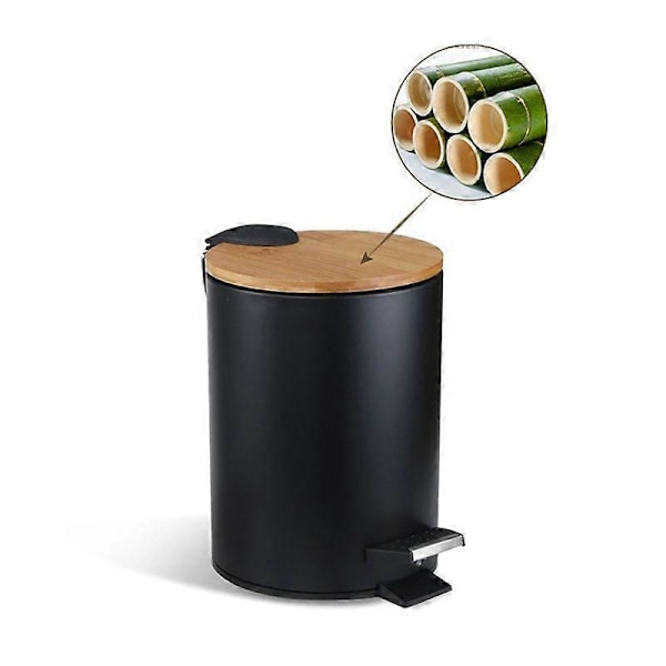 7L Tre Flip Lokk Søppelbøtte Avfallsbeholder Organizer for Baderom Kjøkken
