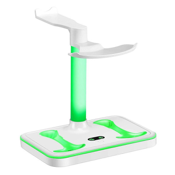 Ladestasjon for PS VR2 med RGB-lys, Vertikal Ladestativdokkingstøtte for PSVR2 Headset