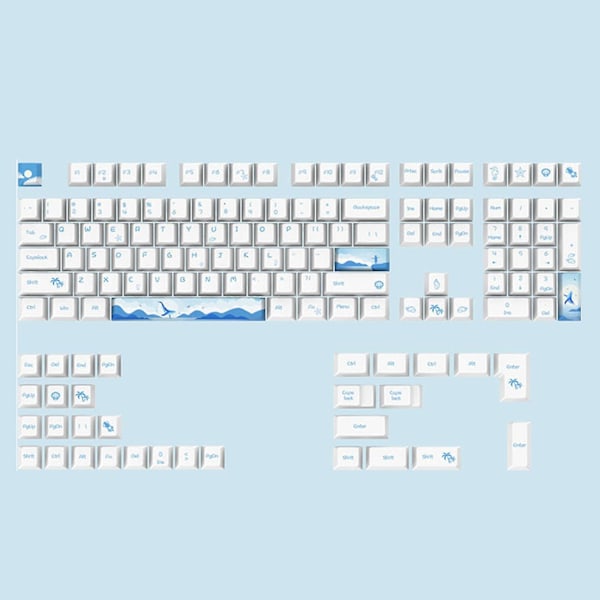 108 Taster Pbt Keycaps Cherry Profil Elektronik Spil Delfin Farvesub Mekanisk