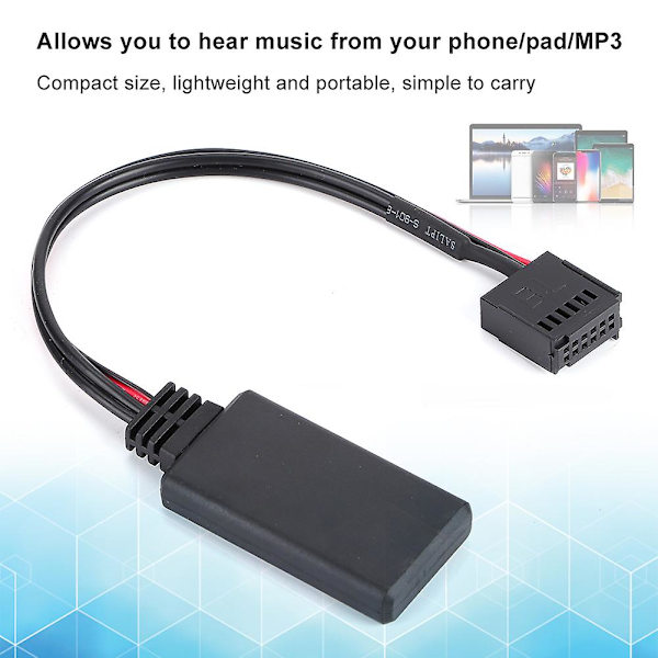 Bil Bluetooth-modul AUX-IN-kabel trådløs lydadapter er egnet for Ford Focu. ...