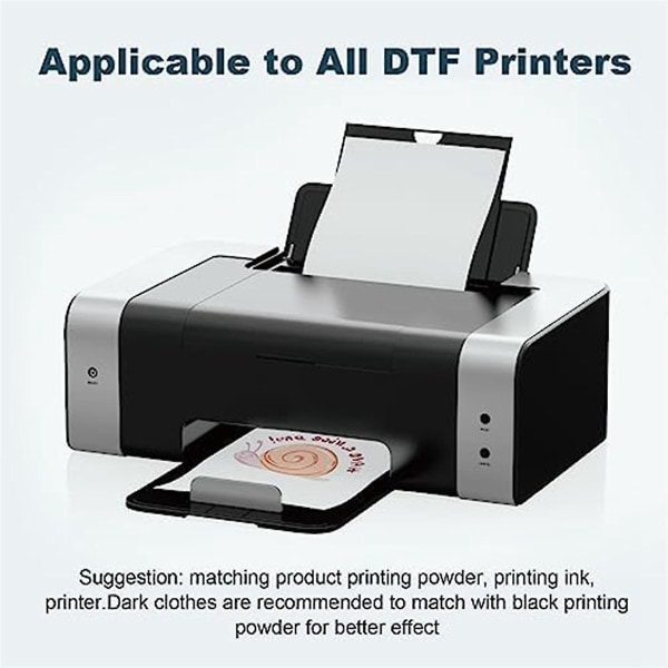 DTF-siirtokalvo Dtf-tulostimille - Kaksipuolinen mattapintainen Dtf-kalvosiirtopaperi, suoraan T-