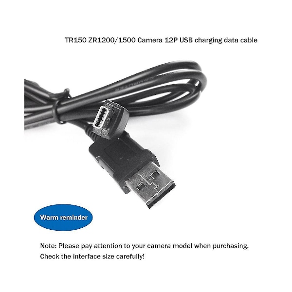 Usb-kabel for Exilim Ex-s10 Ex-s12 Ex-z80 Ex-z77 Ex-z2 Ex-z9 Ex-z90 Ex-z2000 Ex-z2200 Ex-z2300 Tr20