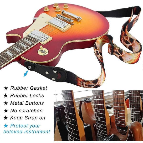 12-pack Ukulele- och Gitarrremspärlkit med Gummibandblock och Metalländstift för Akustisk Uk