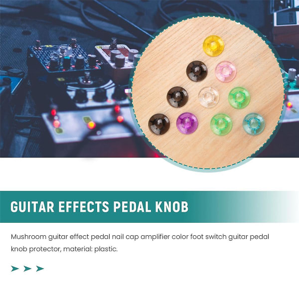 10st Svamp Gitarr Effekt Pedal Fot Cap Förstärkare Färg Fotkontakt Gitarr Pedal Knoppar Pr