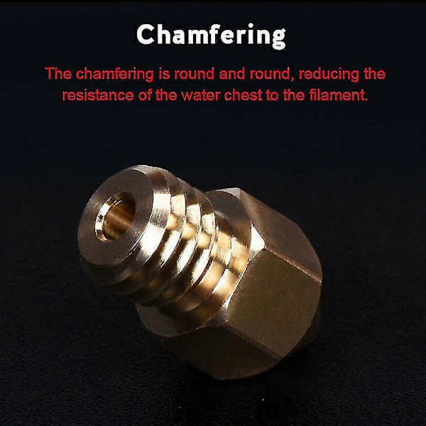 2 st 0,4 mm Schweizisk Mk8 Mässingsmunstycke Kompatibelt Med 3D-skrivare Hotend J-head Cr10