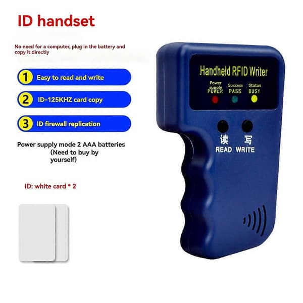 125Khz RFID Kortlæser + 2 Kort Kit Kopimaskine Skriver Duplikator Programmer ID Kort Kopi EM4305 T5577 E