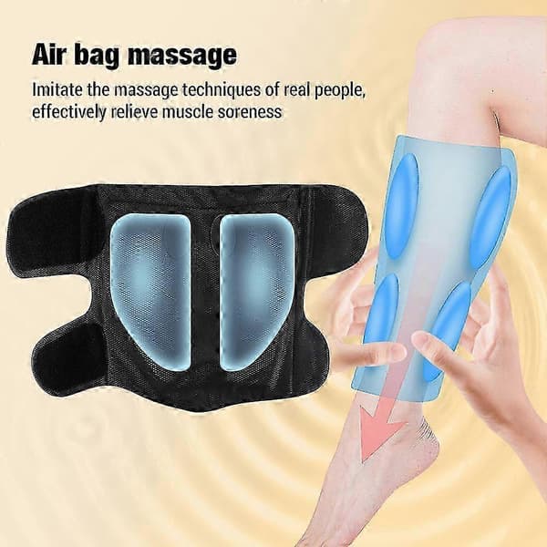 EMS Elektrisk Benmassage Luftkompression Vibration Varm Kompress Hjälper Blodcirkulation Smärtlindring Värmande Vadmassageapparat 2025