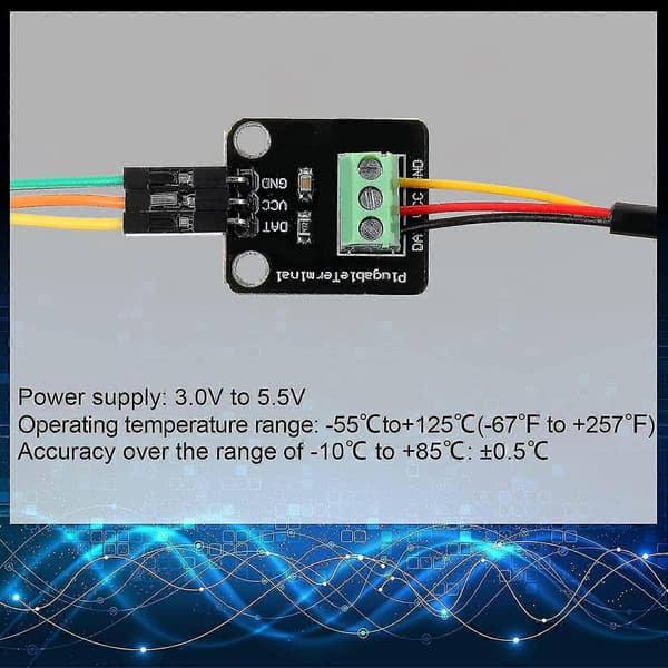 4 Sæt DS18B20 Temperatur Sensor Kit med 1 M/ 3.2 Ft Vandtæt Digitalt Rustfrit Stål Probe -55 Banmo