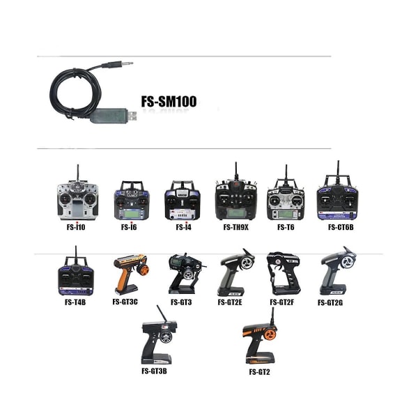 For -sm100 Sm100 Rc Usb Flight Simulator Fms Cable Set For -i6 I10 I6x -t6 -ct6b Th9x Rc