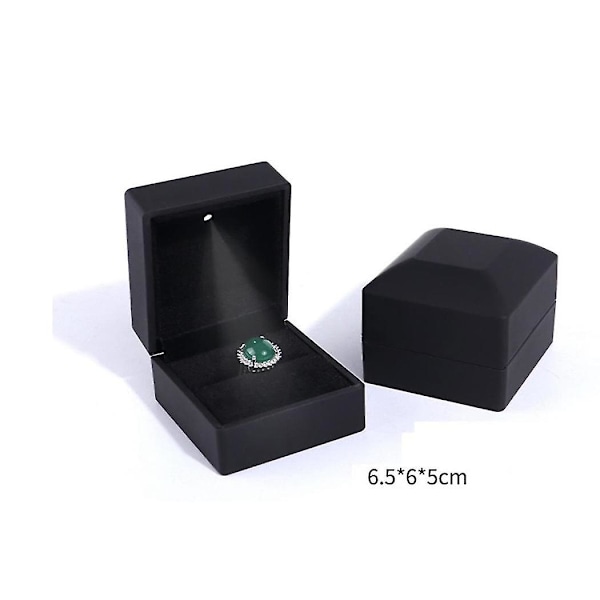 Mode LED Lys Halskæde Lang Kæde Æske Vedhæng Holder Til Bryllup Annivers Armbånd Display Til Smykker Gaveæske B