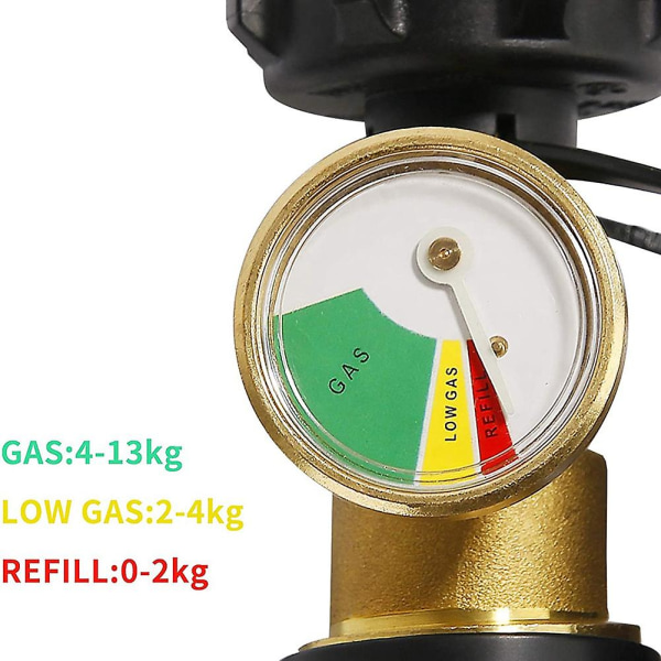 Propantankmåler nivåindikator, lekkasjedetektor, gasstrykkmåler for bobil, med Type 1 Con