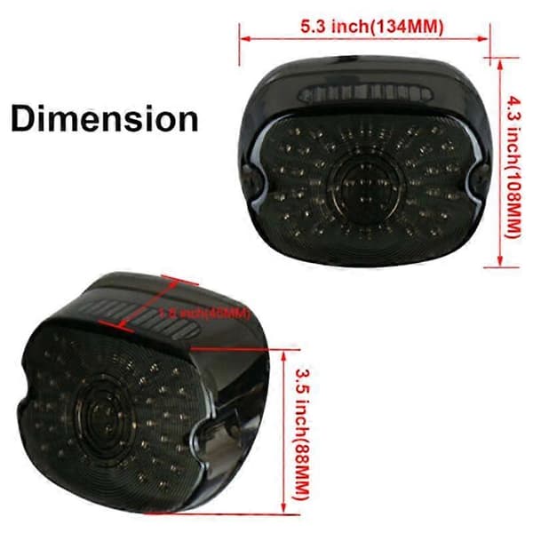Motor LED Baklykt Bremslys Blinklys for Tour Glide
