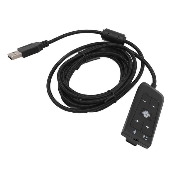 USB til 3,5 mm Jack Lydkort Adapter med Hovedtelefon- og Mikrofonstik til Kingston HyperX Cloud II