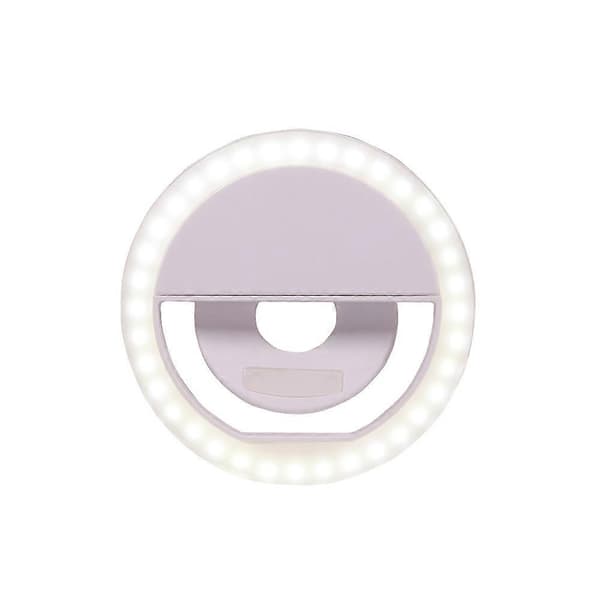 Selfie Ring Light Uppladdningsbar Portabel med 36 LEDs Lämplig för iPhone/Android