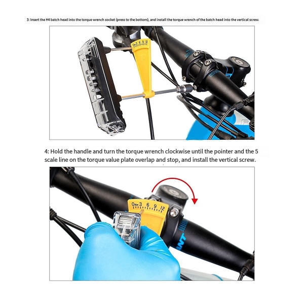 3-12nm Momentnøgle 3/4/5/6mm T25 Cykelreparationsværktøj Skruenøgle Cykelvedligeholdelsesnøgle Sekskantnøgle også