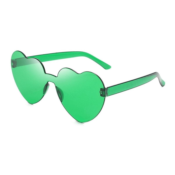 12 stk. Hjerteformede solbriller til kvinder uden kant til kvindelige tonede festsolbriller Fødselsdag Bryllup Bache
