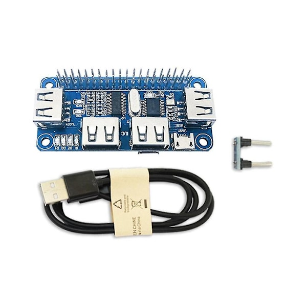 4 Portars USB Hub Hat För Zero/Zero W/3b/3b+ Expansionskort USB Till Uart För Seriell Felsökning Hub