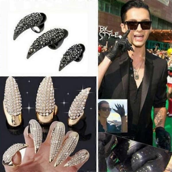 5 st Glitter Nagelring Dam Smycke Strass