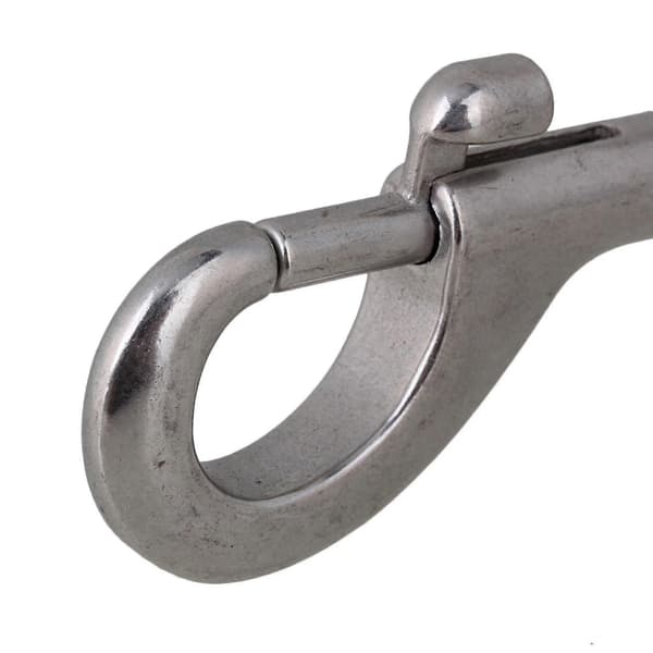 10 stk. 105 mm rustfritt stål industri dreibar rund øye snap nøkkelring klips
