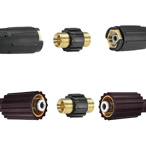 M22 Han Mands Ekstern Gevind Slange Hurtigkobling, M22 X 1.5 Han Gevind Kobber Adapter, Dobbelt Nippe 22mm Kobling Til Højtryksrenser Slange1p