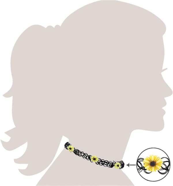 12-pack Choker Halsband Gotisk Henna Tatuering Stretch Elastisk Plast Smycken Value Pack