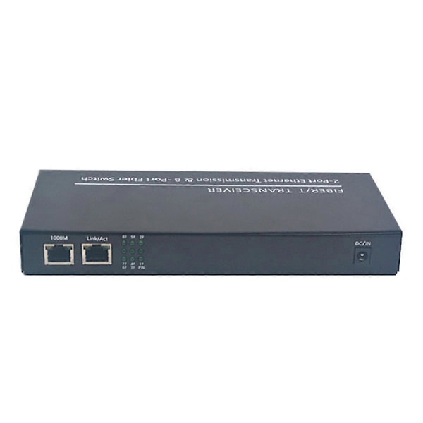 Gigabit kuituoptinen kytkin 8 SC 2 1000M RJ45 Gigabit Ethernet -kytkin mediakonvertteri 5V3A A EU-PISTOKE