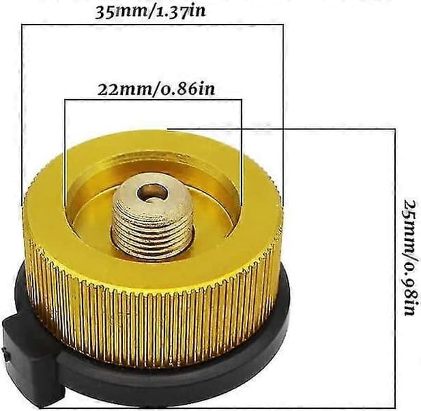2 st Camping Gascylinderadapter Gasomvandlingshuvud Adaptermunstycke Koppling Gasspisventil Adapter